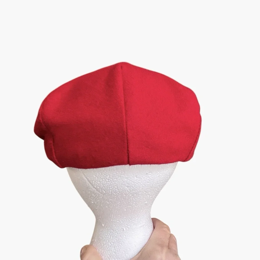Vintage‎ Pendleton Red Wool Newsboy Cabbie Cap Hat Sz  Large USA